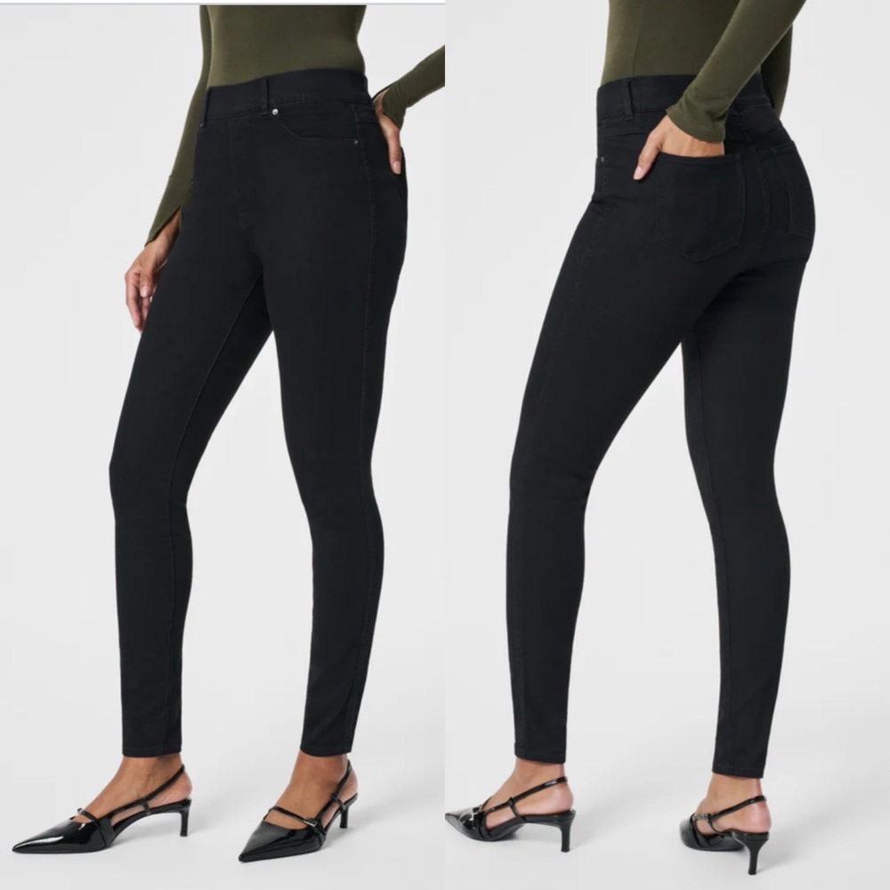 SPANX Shape Every Wear Black Ankle Skinny Jeans XL